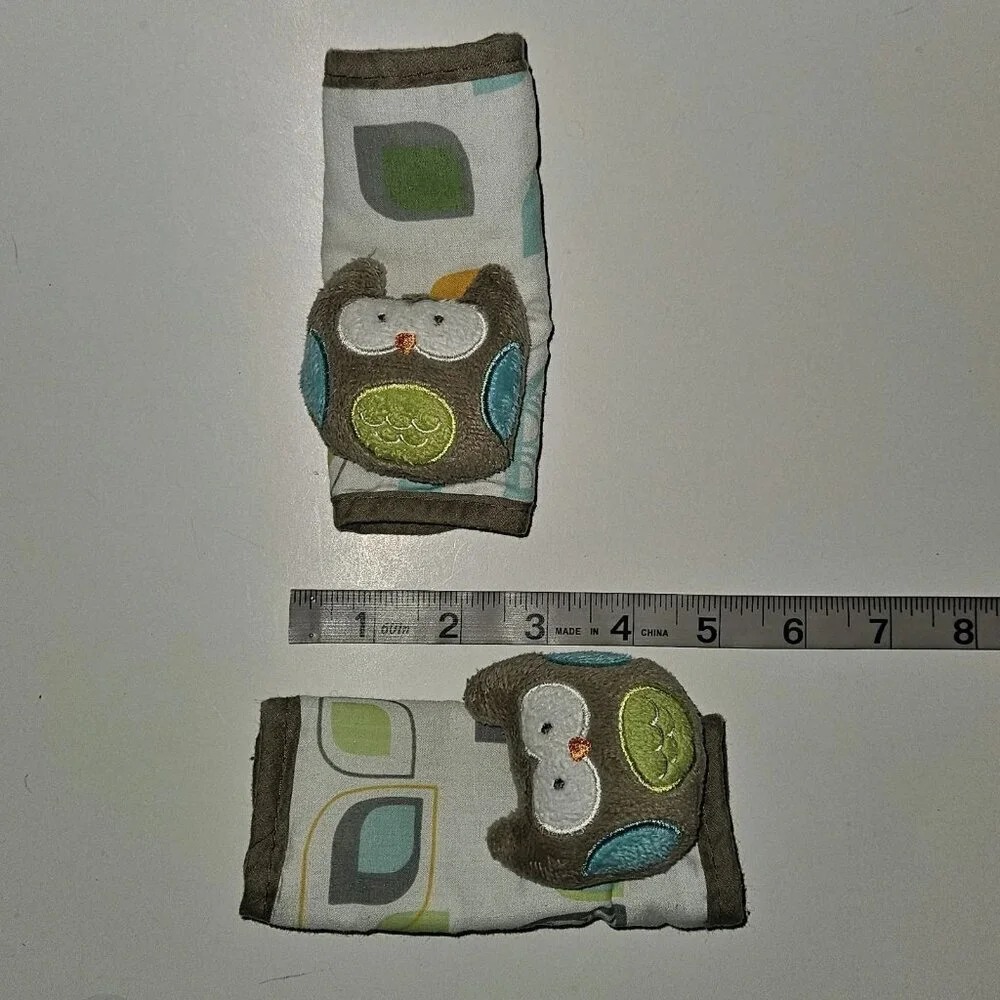 Carter's Owl Strap Covers Set of 2 Car Seat Stroller Accessories